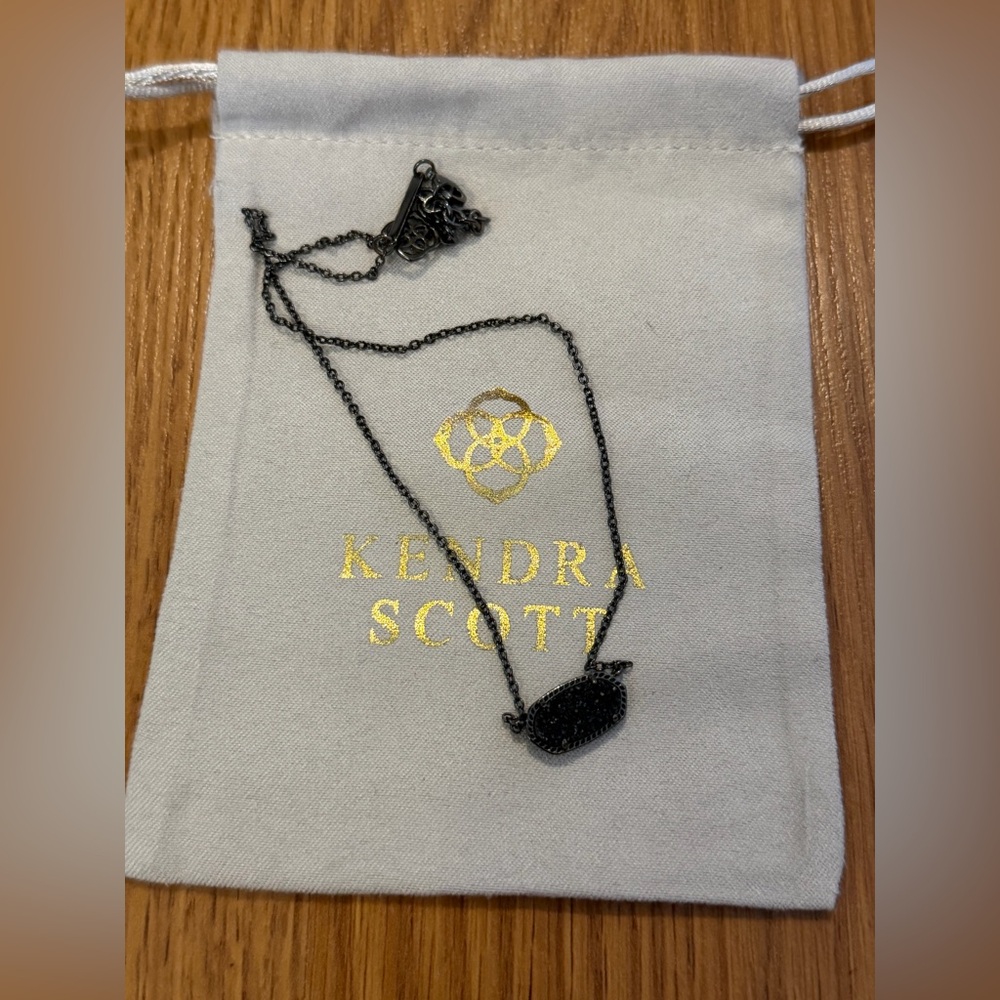 Kendra Scott Black Pendant Necklace